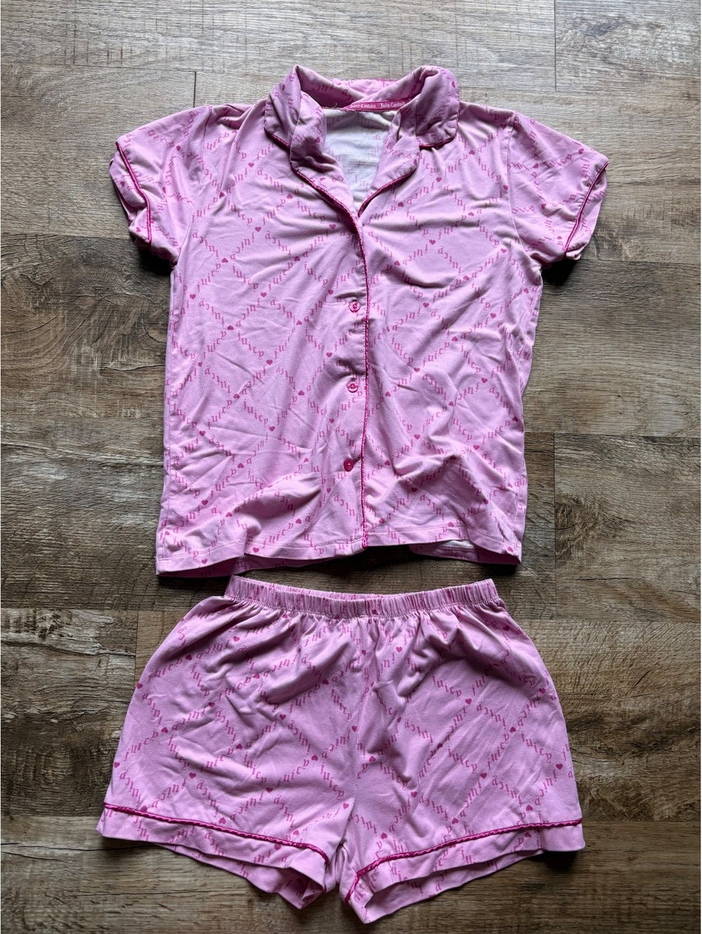 Juicy Couture Pink Girls Sleepwear Set Size 10/12